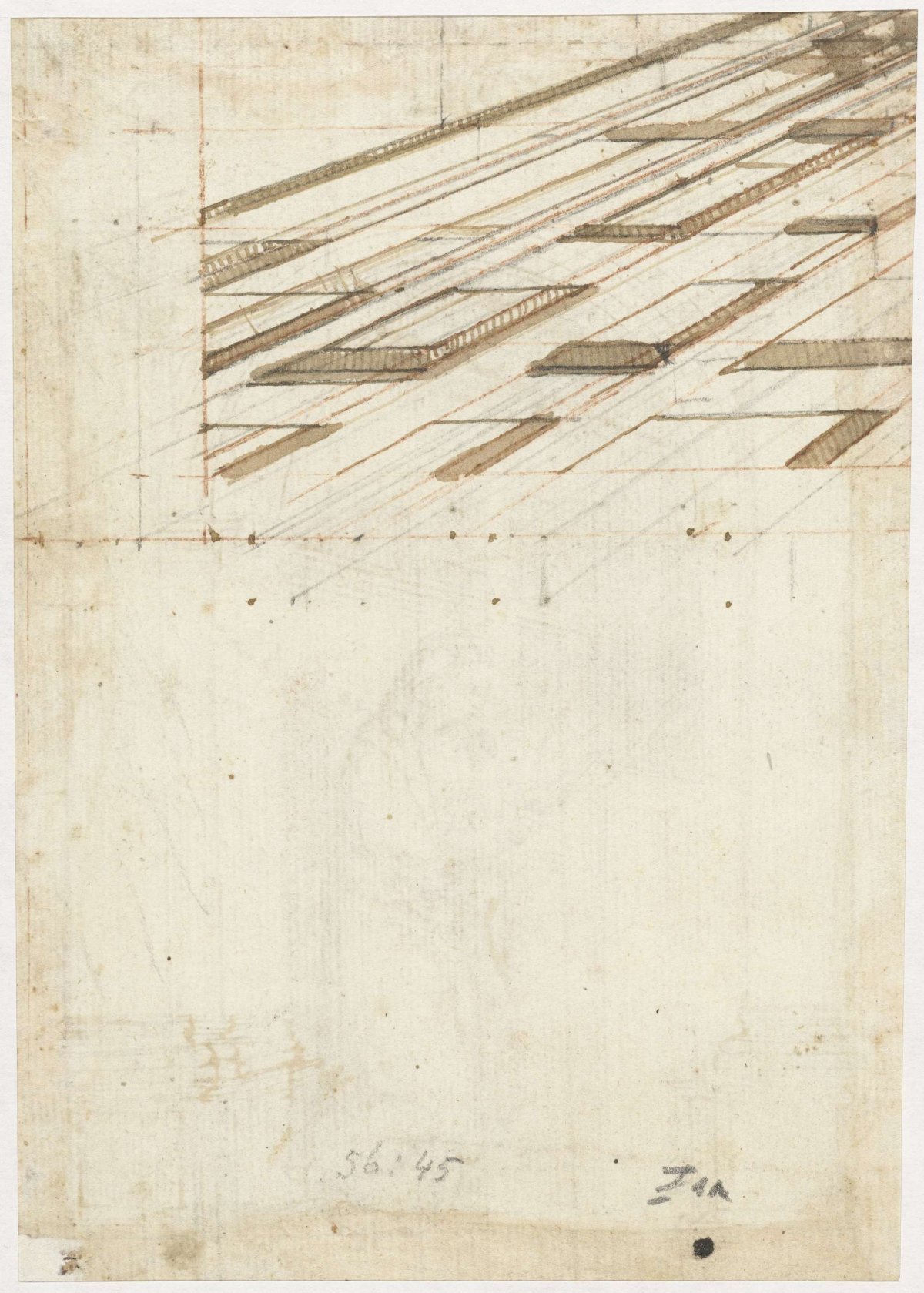 Pattern of a ceiling in perspective, anonymous, c. 1500 - c. 1520