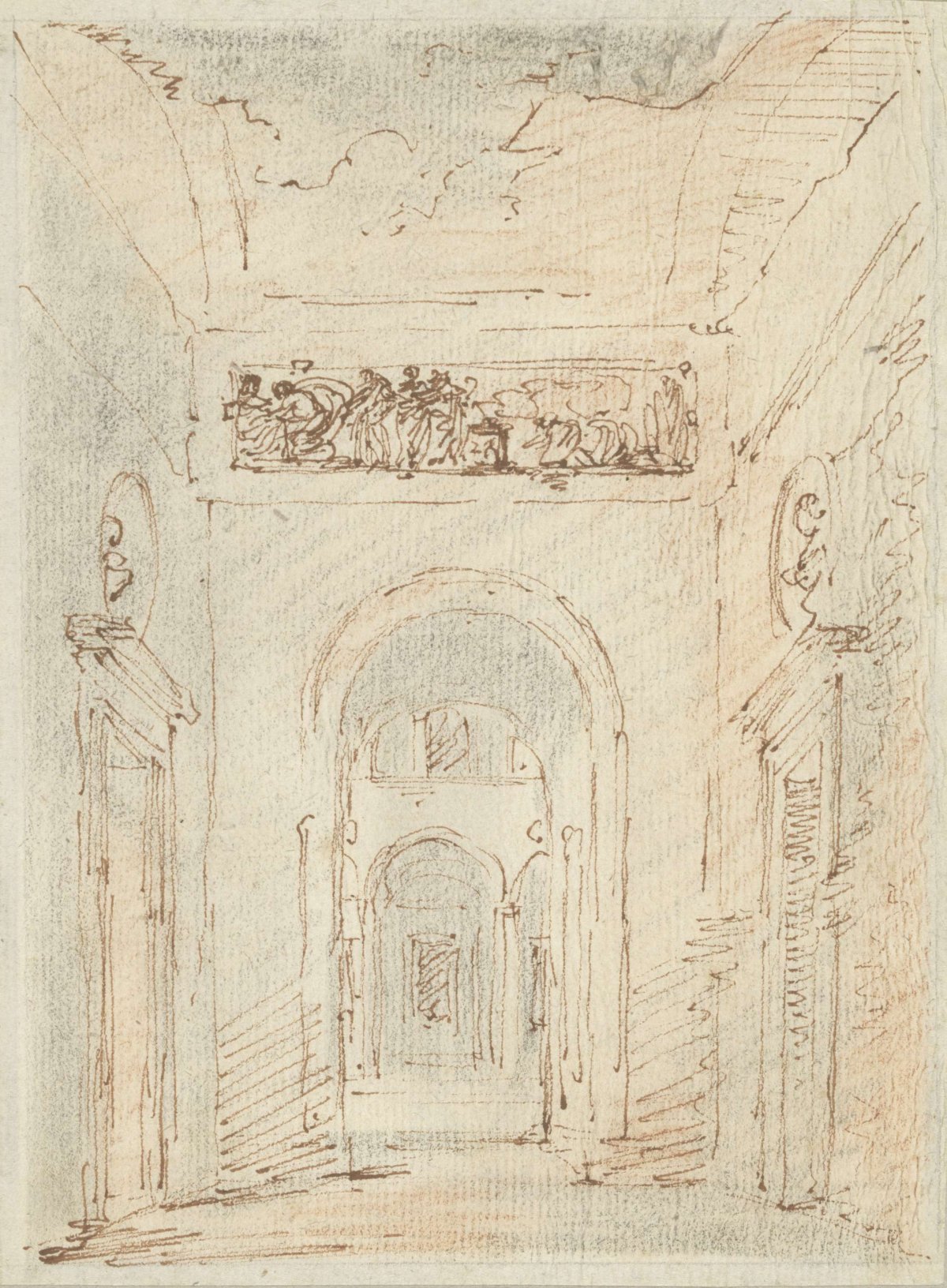 Interior of a Roman palace, Victor Jean Nicolle, 1787 - 1811