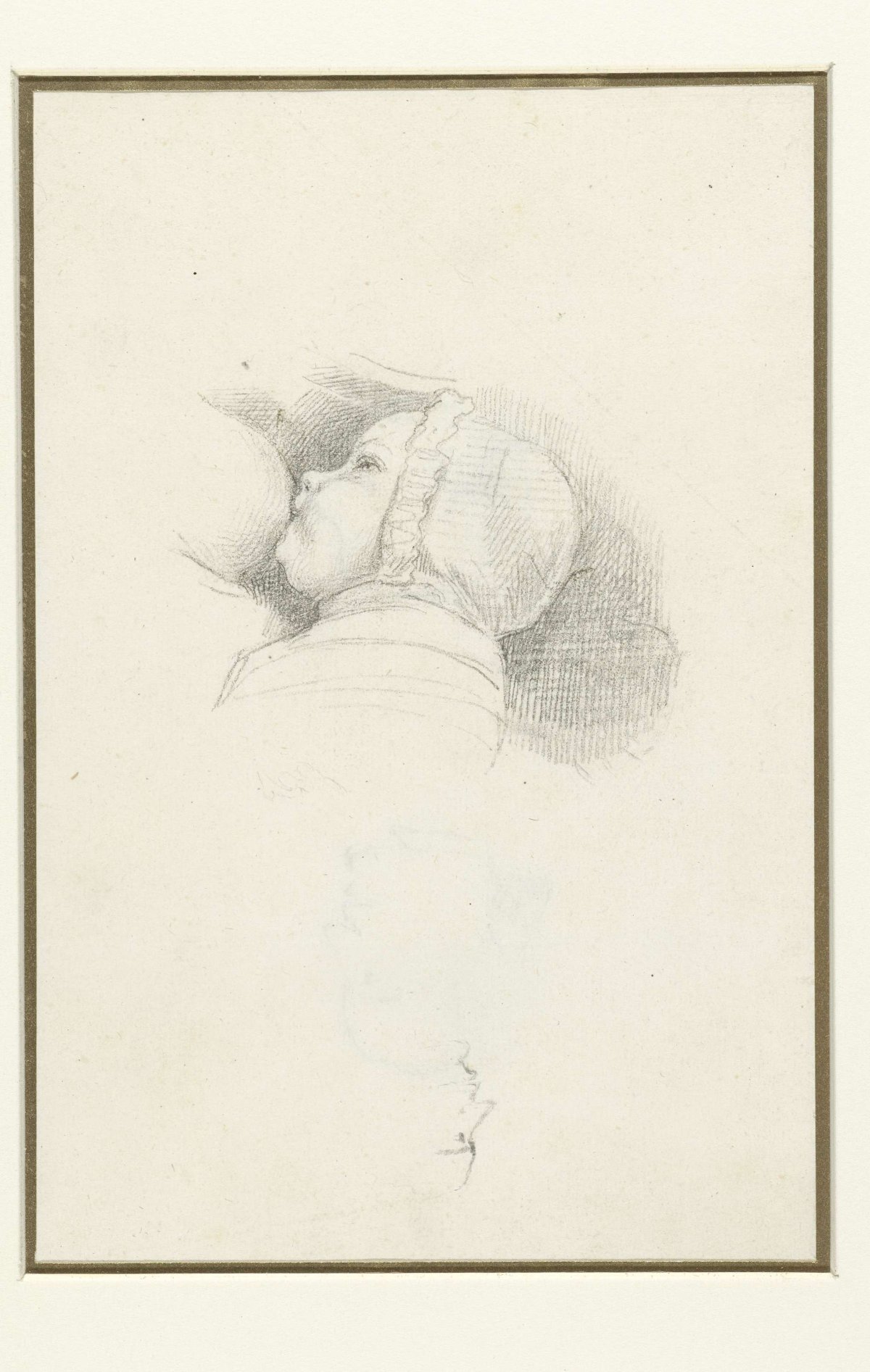 Infant drinking at a breast, Etienne de Lavallée-Poussin, 1750 - 1793