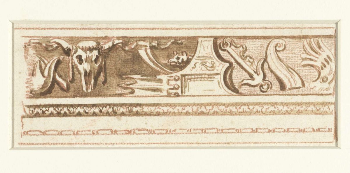 Fragment of an antique relief, Etienne de Lavallée-Poussin, 1762 - 1777