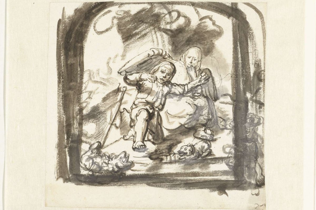 Tobias en de vis, Nicolaes Maes, 1650 - 1655