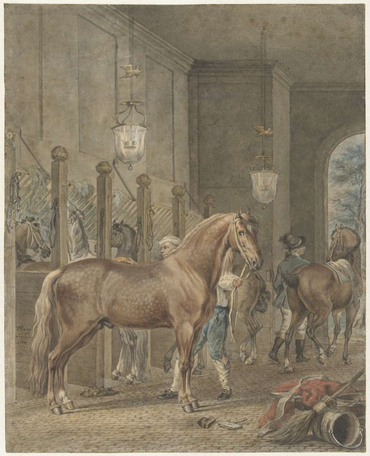 Stable Interior, Tethart Philip Christian Haag, 1780