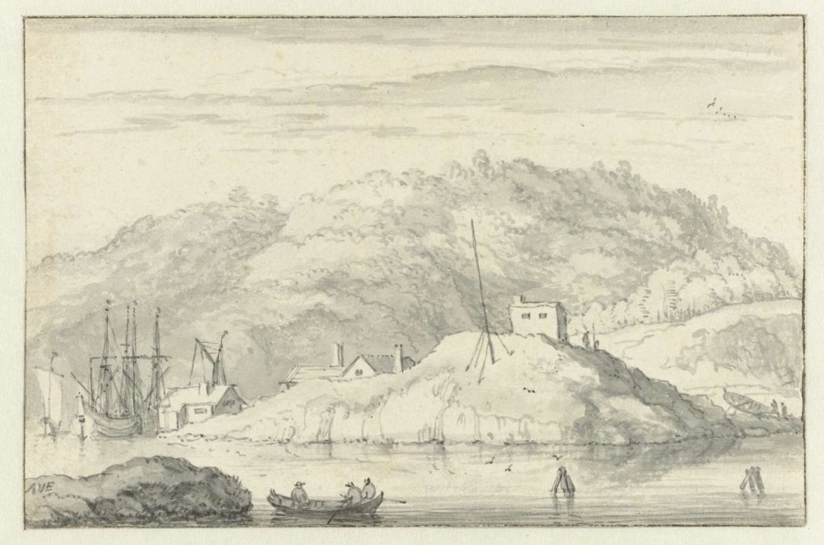 View of the port of Risör in Norway, Allaert van Everdingen, 1644