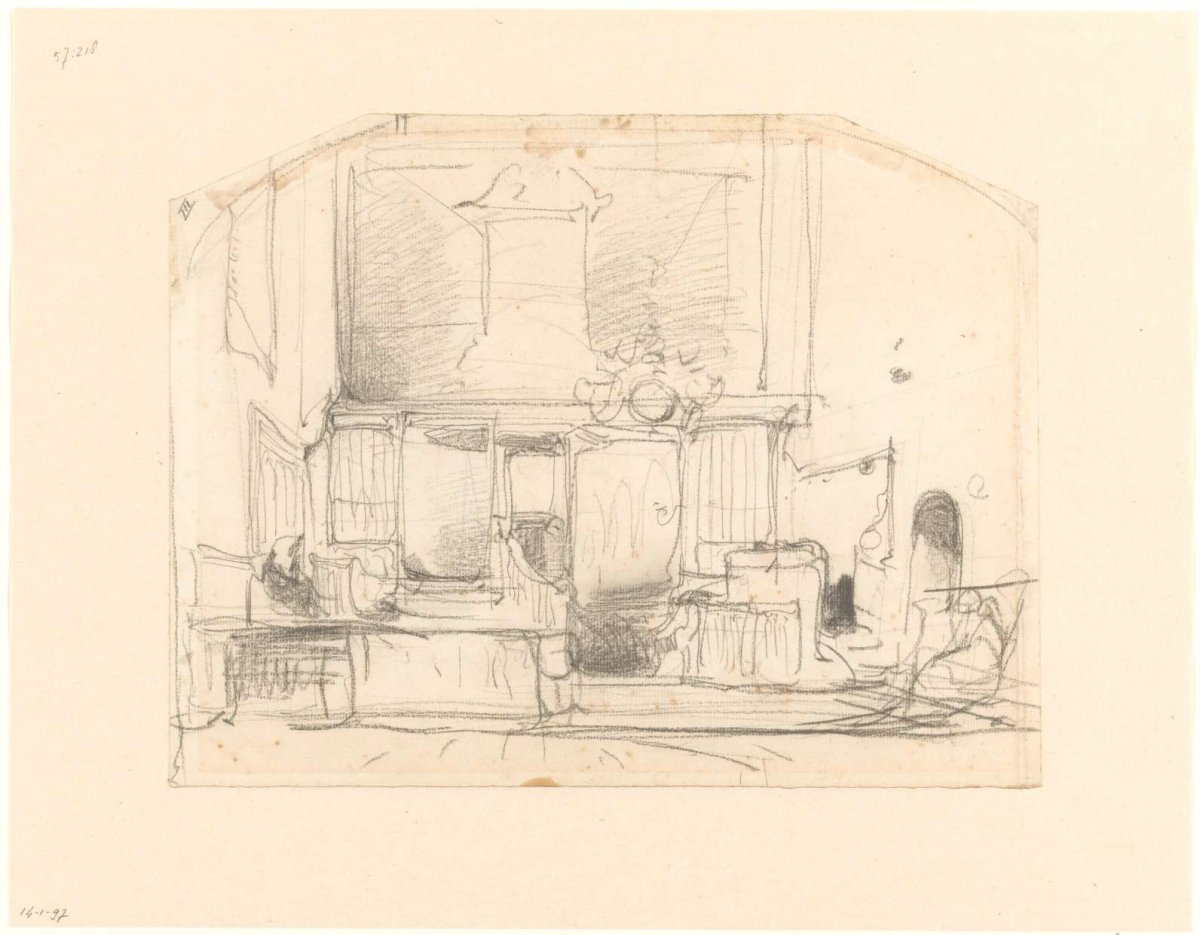 Interior of the Geertekerk church in Utrecht, Johannes Bosboom, 1827 - 1891
