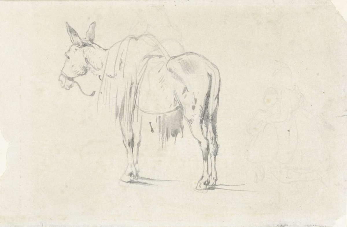 Beladen ezel, Johannes Bosboom, 1827 - 1891