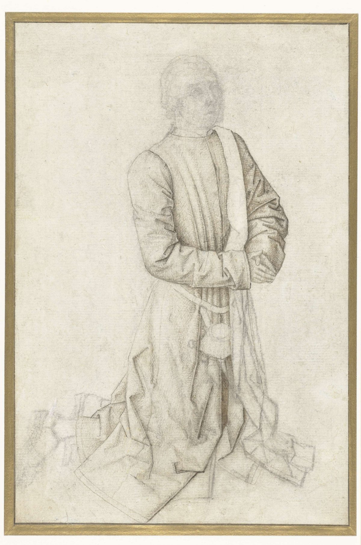 Study of a Kneeling Man, anonymous, c. 1475 - c. 1499