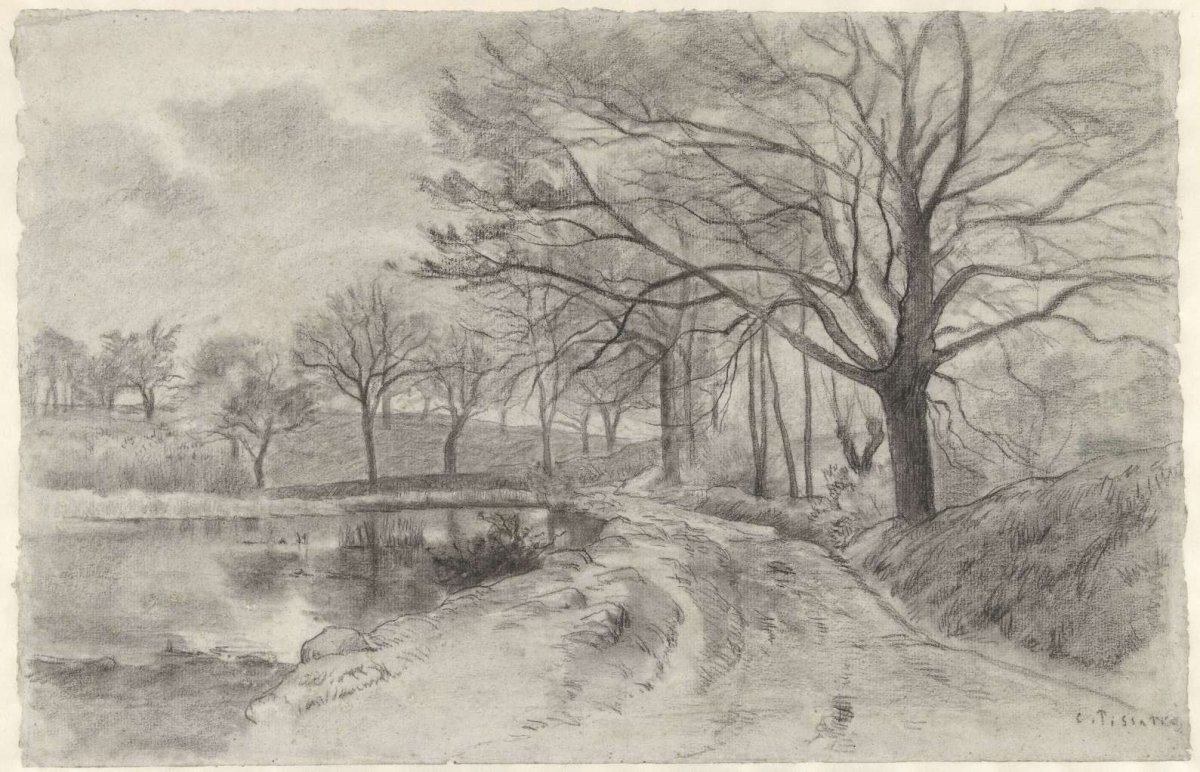 Landscape with stream, Camille Jacob Pissarro, 1860 - 1869