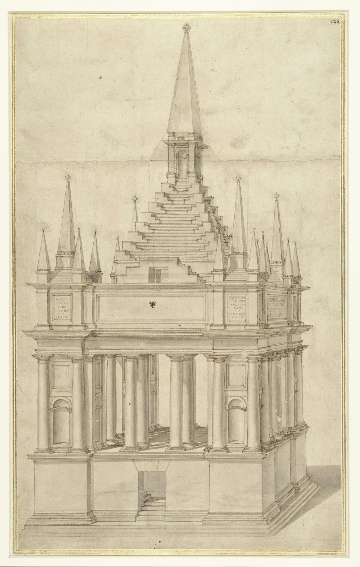 Design for a grave monument or tabernacle, anonymous, 1530 - 1570