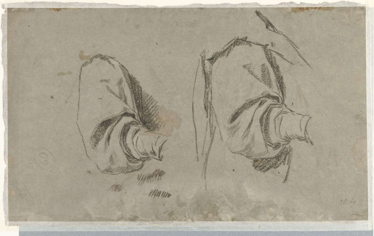 Two studies of one arm, Giacomo Cavedone, 1588 - 1660