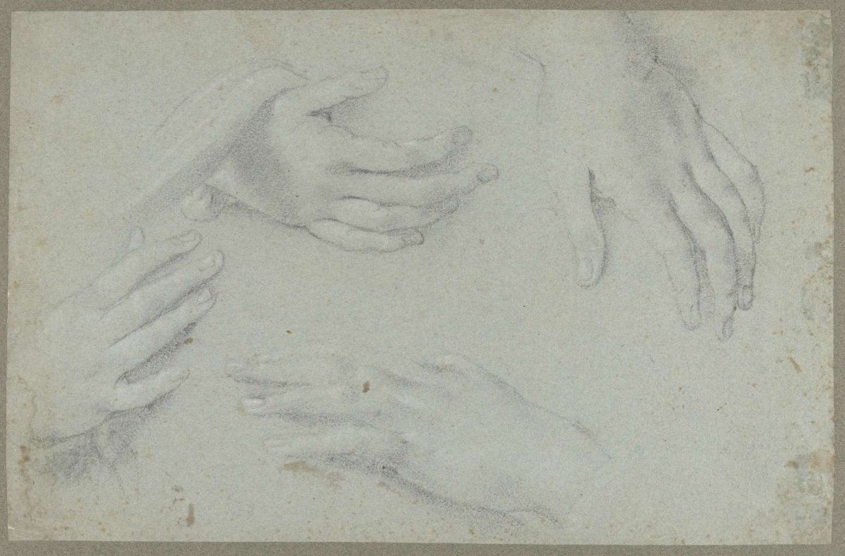 Four studies of a hand, Carlo Dolci, 1626 - 1686