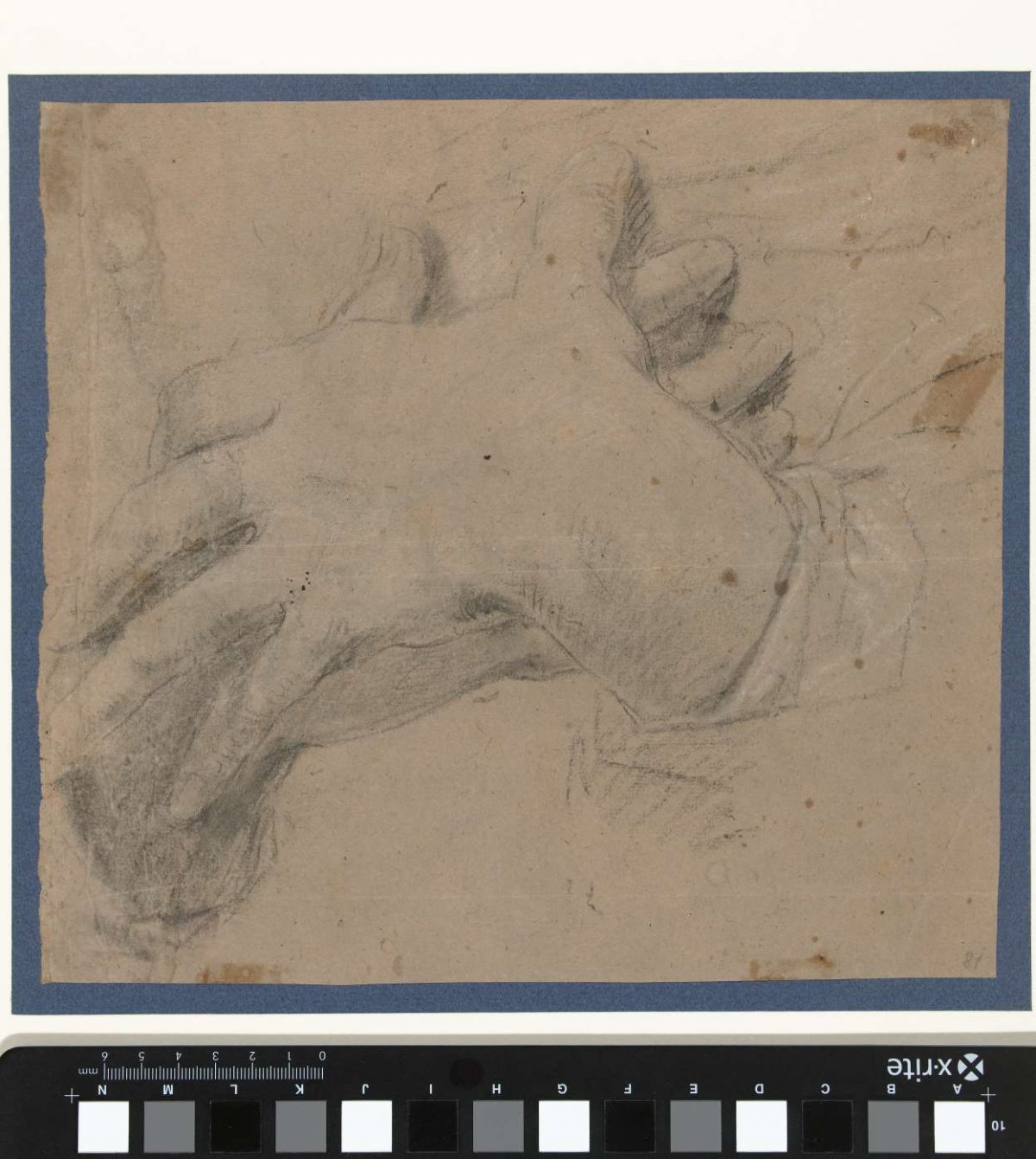 Two superimposed male hands, anonymous, 1650 - 1670