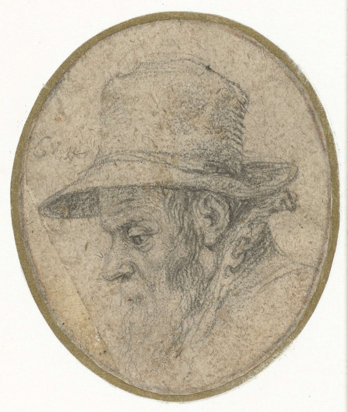 Portrait of middle-aged man wearing a hat, Jacques de Gheyn (II), 1575 - 1625