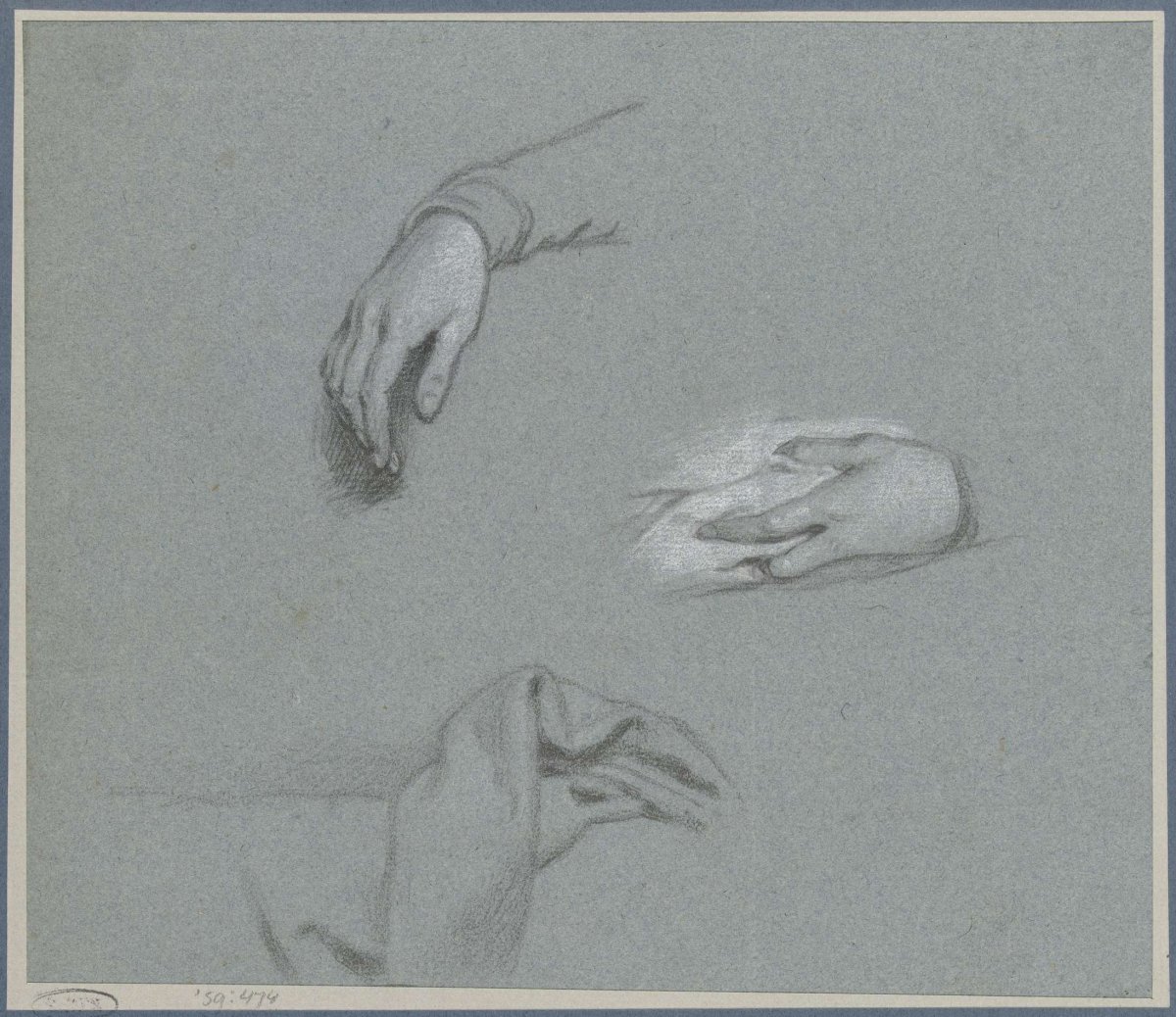 Hands and drapery study, Charles Howard Hodges, 1774 - 1837