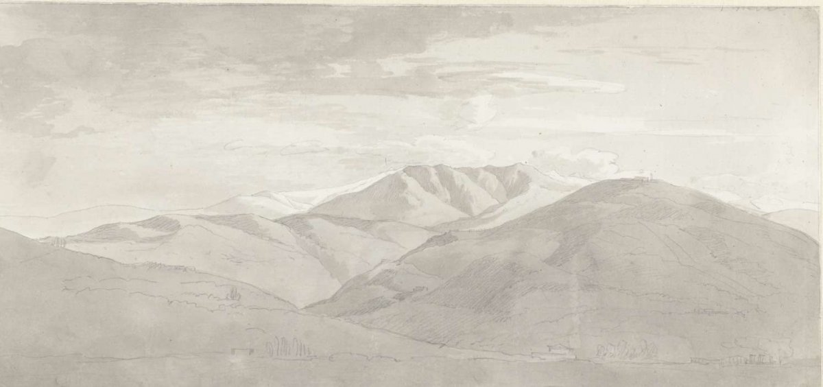 Mountain scenery in Italy, Hendrik Voogd, 1788 - 1839