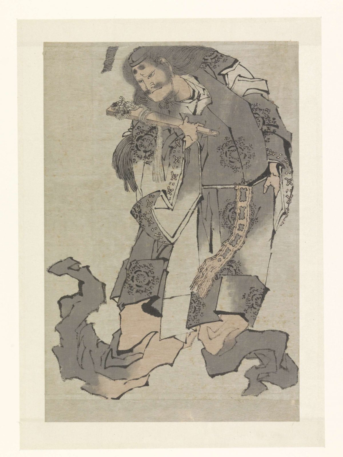 Warrior with fan, Katsushika Hokusai, 1770 - 1849