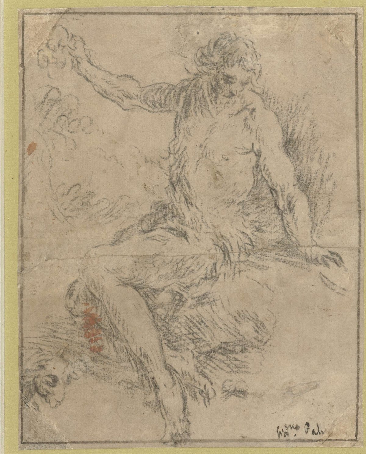 Seated John the Baptist, anonymous, 1560 - 1640