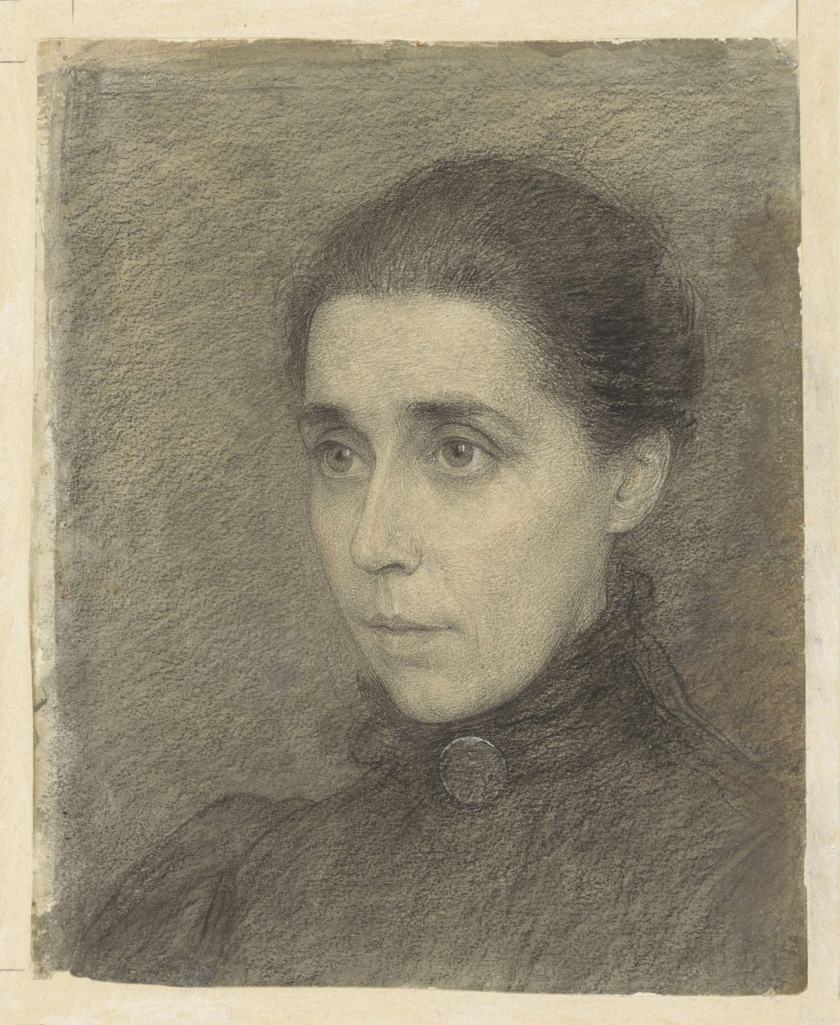 Portrait of Mrs. M. Bruyel-De Favauge, Jan Veth, 1874 - 1925