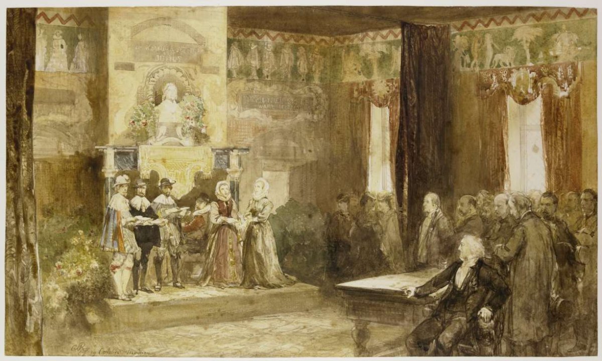 Vondel celebration at the Muiderslot, 1867, Charles Rochussen, 1867