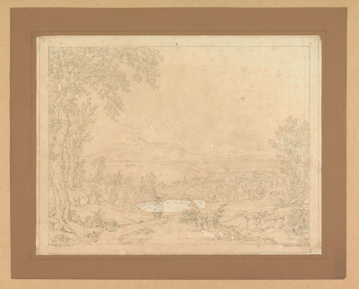 Seascape at Castello al Mare, Christoph Heinrich Kniep, 1818