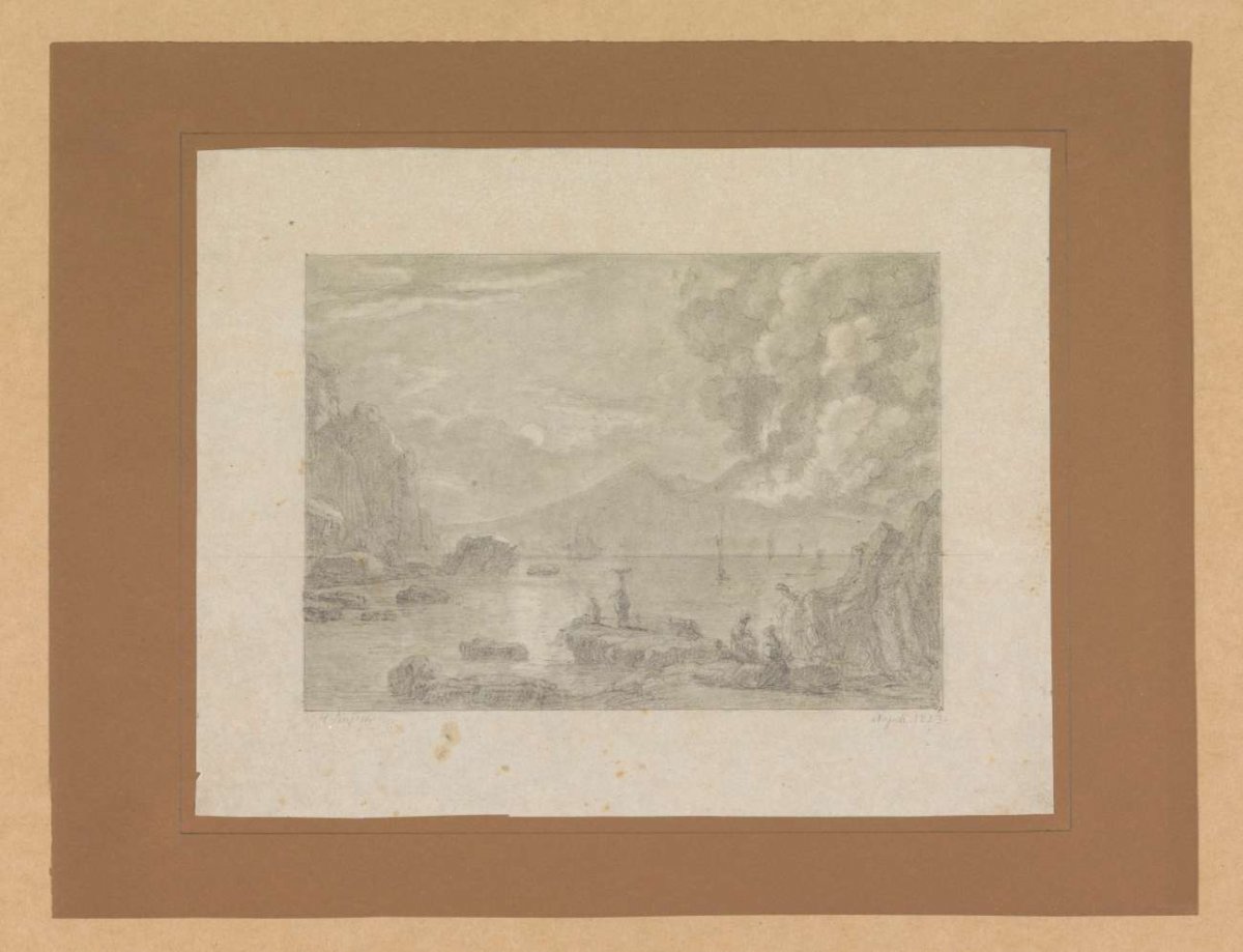 View of Mount Vesuvius, Christoph Heinrich Kniep, 1823