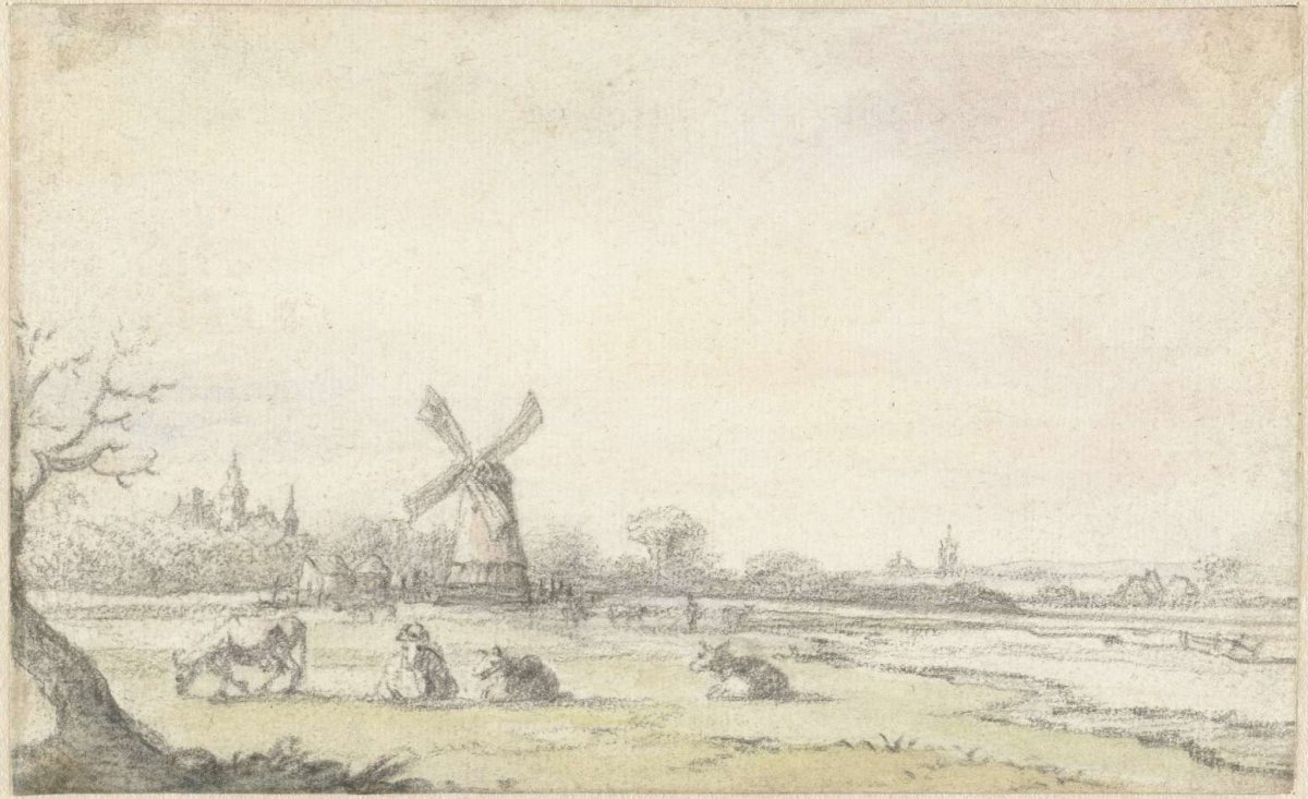 View of The Hague from Rijswijk, anonymous, 1600 - 1800