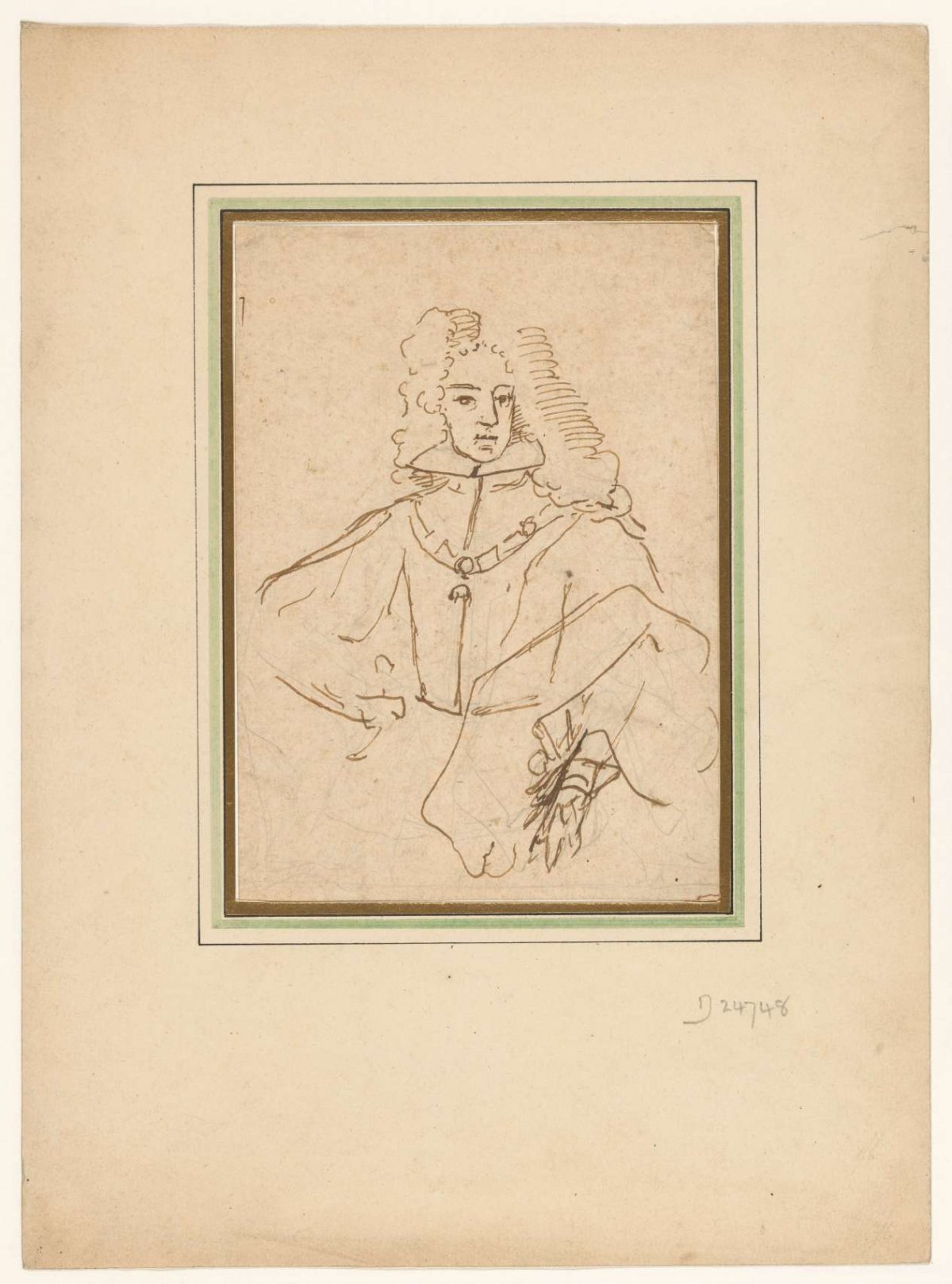Portrait study for a knight of the Golden Fleece, anonymous, 1600 - 1699