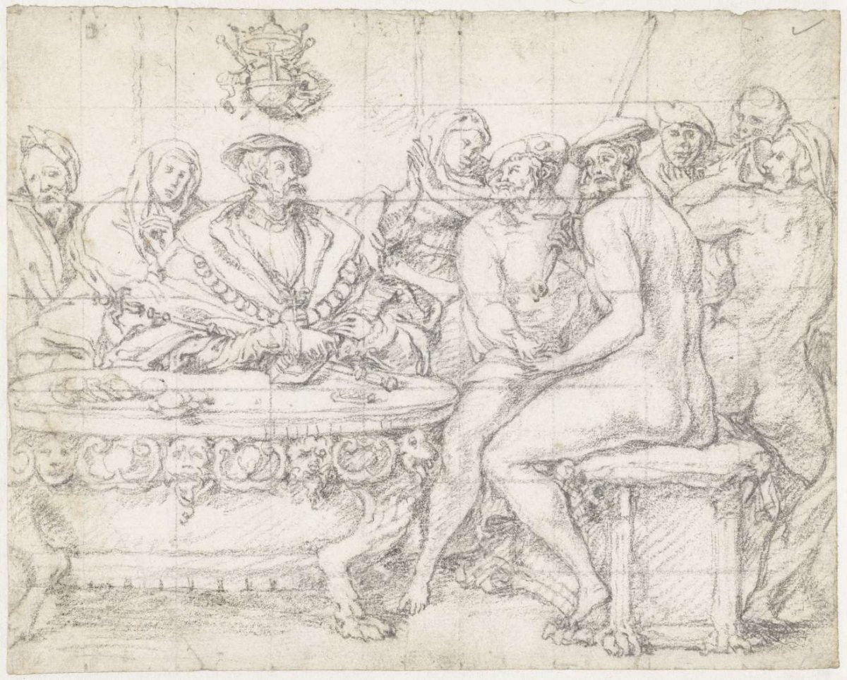 Jan van Leyden and his council, Heinrich Aldegrever, 1535 - 1558