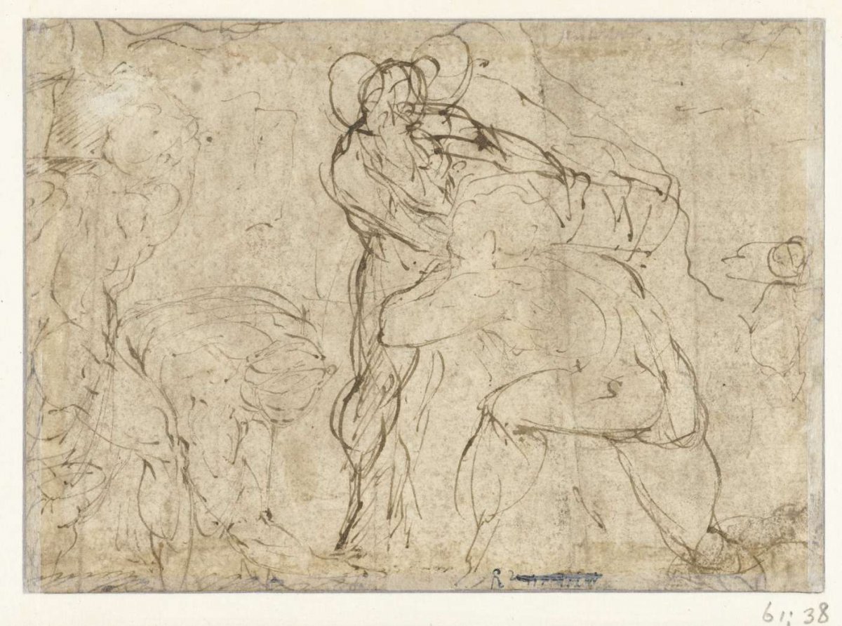 Sketches of various nude figures, Parmigianino, 1513 - 1620