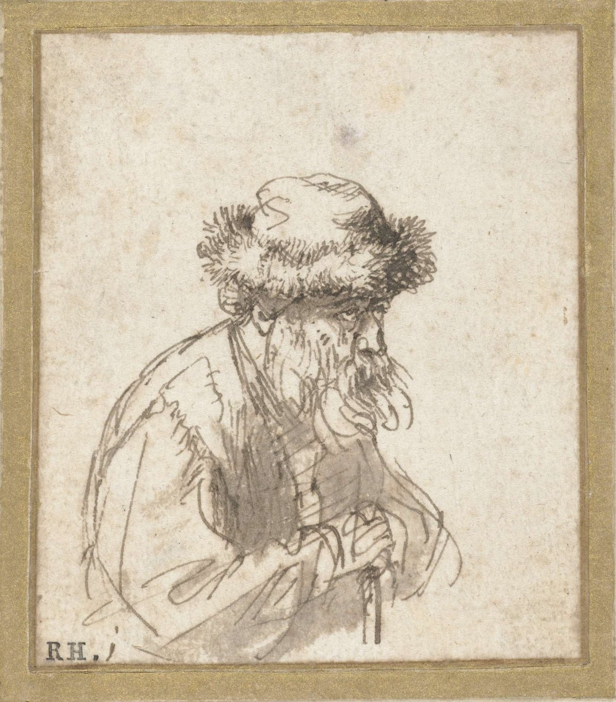 Old Man in a Fur Cap, Rembrandt van Rijn, c. 1635 - c. 1640