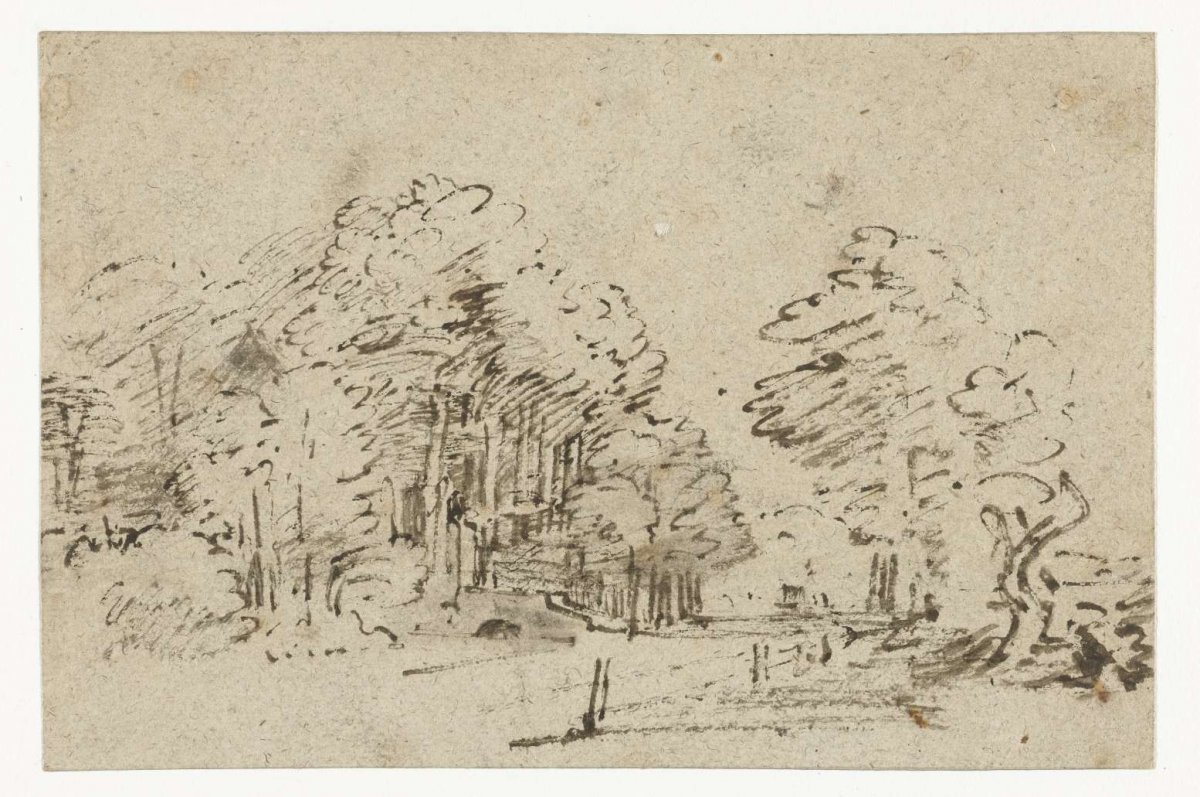 View of the Amstelveenseweg outside Amsterdam, Rembrandt van Rijn, c. 1660 - c. 1662