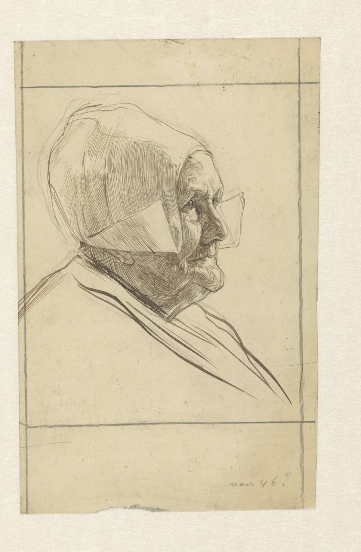 Peasant woman with hood, to the right, Jan Veth, 1874 - 1925
