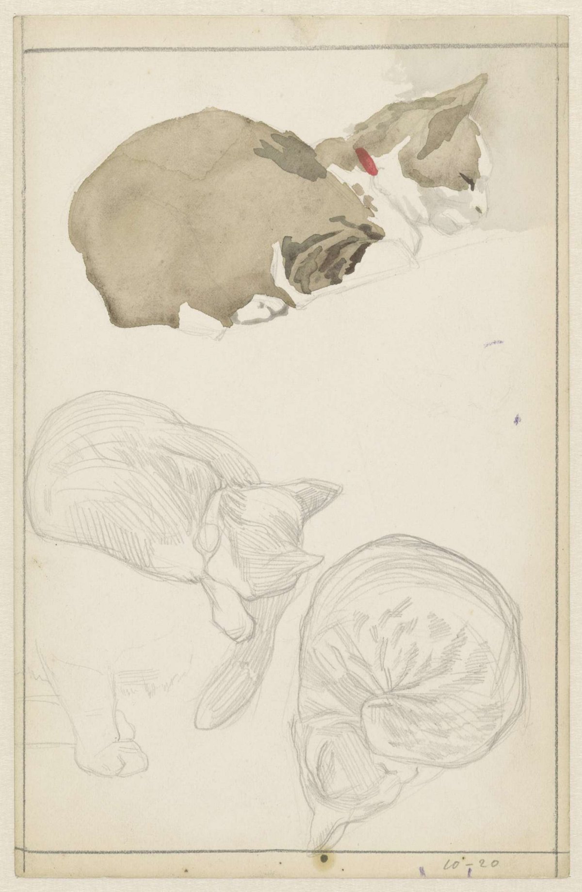 Liggende kat, Jan Veth, 1874 - 1925