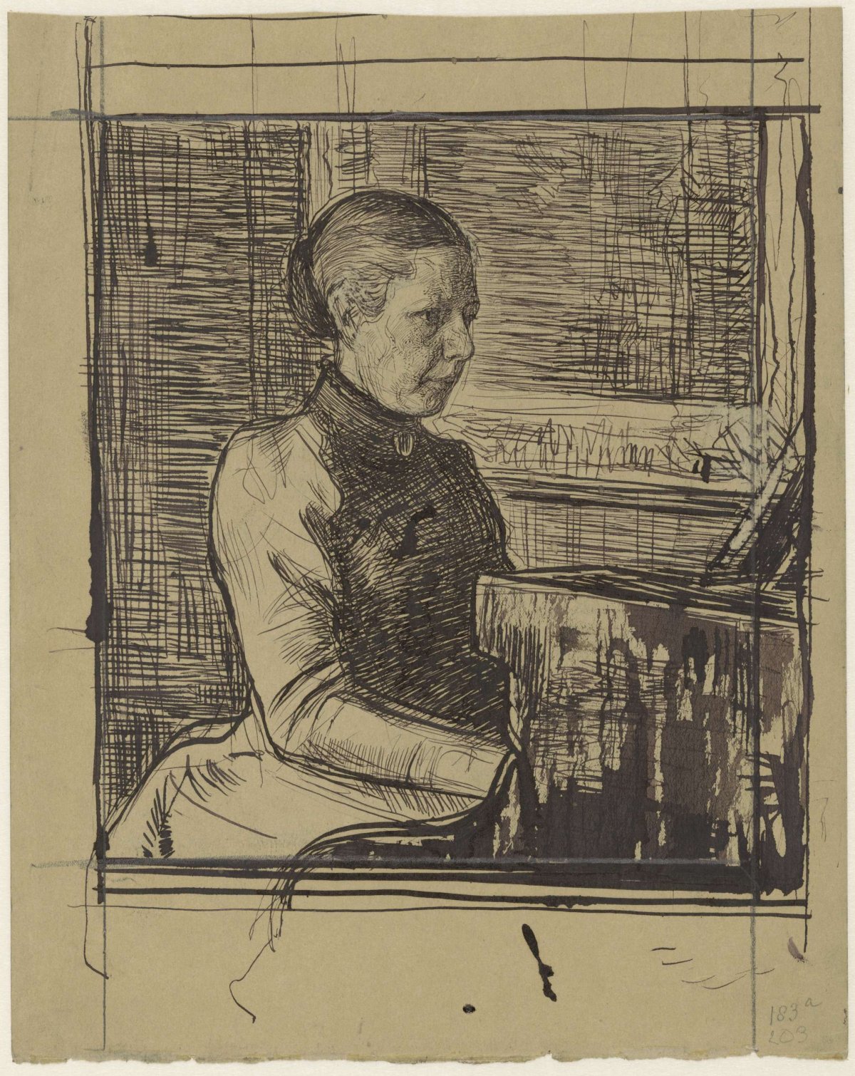 Portrait of Mrs. Van Marken-Matthes, Jan Veth, c. 1874 - c. 1925
