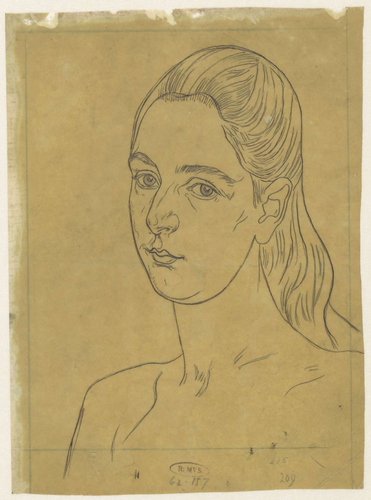 Portrait of a young woman, Jan Veth, 1874 - 1925
