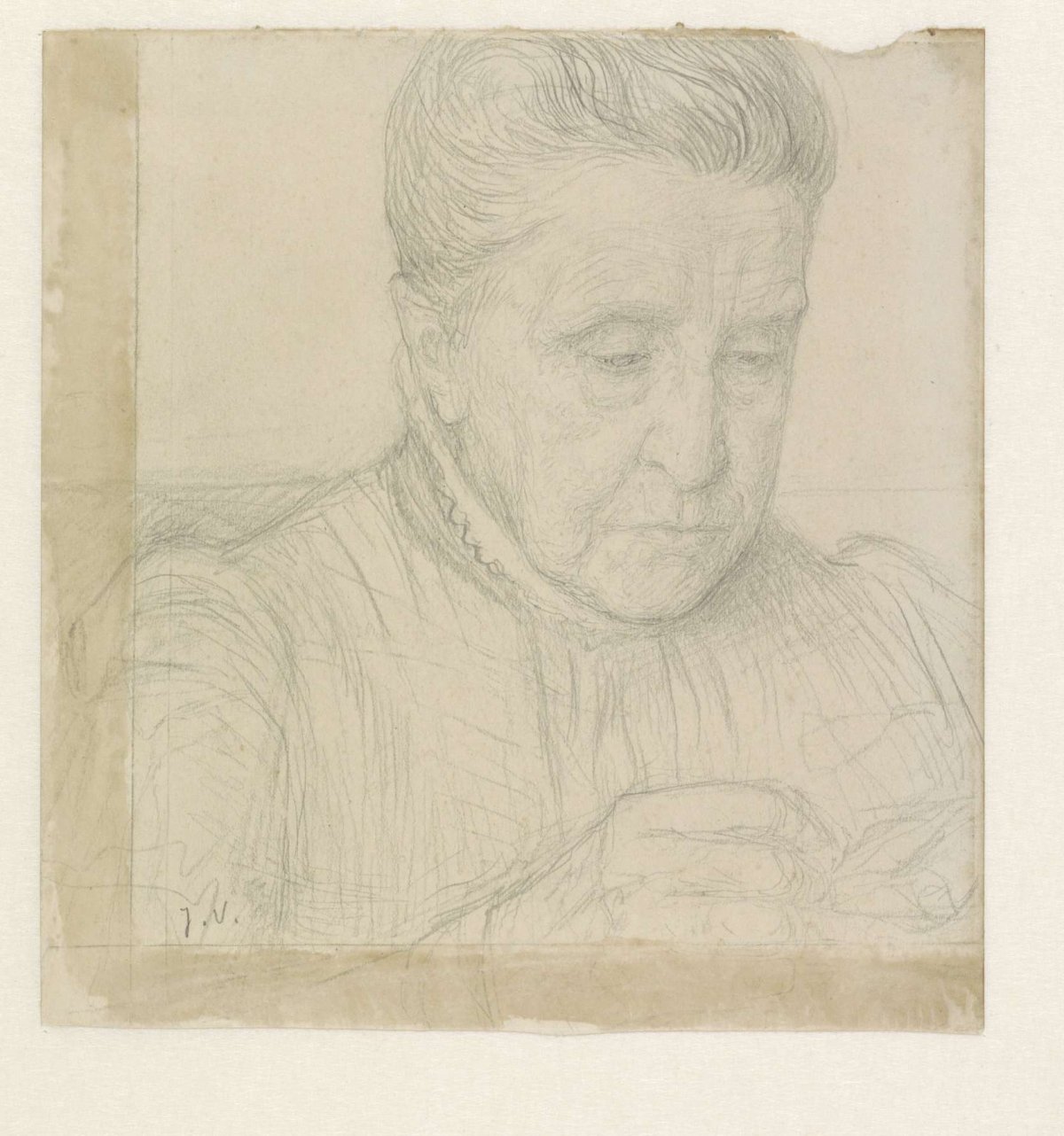Portrait of Mrs. M.J. van Rennès-de Jongh, Jan Veth, 1874 - 1925