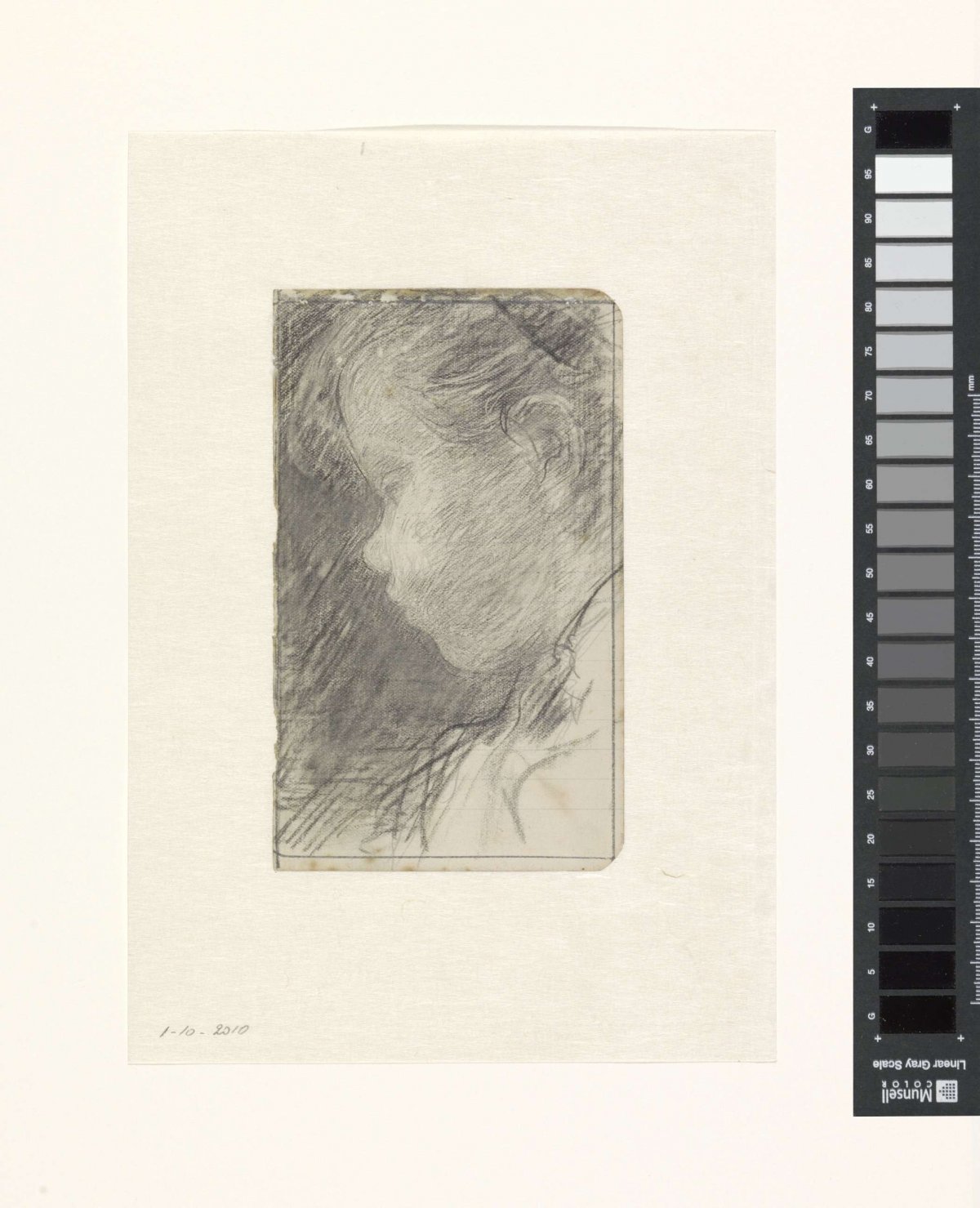 Child's head, to the left, Jan Veth, 1874 - 1925
