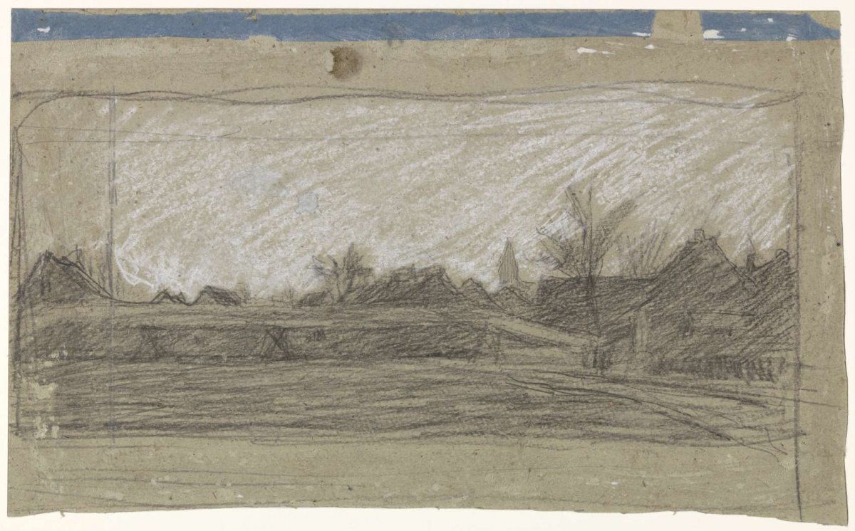 View of a village, Jan Veth, 1874 - 1925
