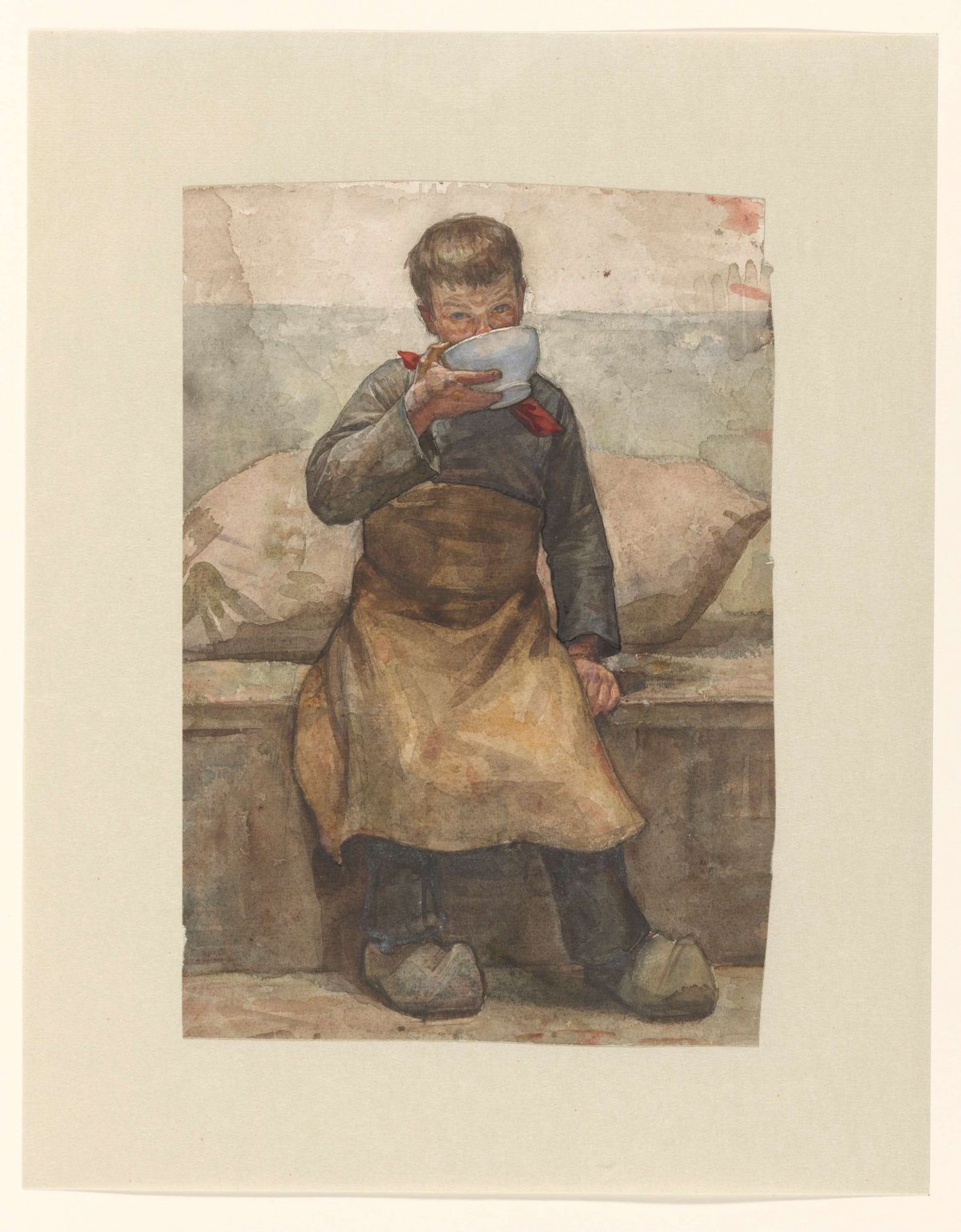 Drinking boy, Jan Veth, 1874 - 1925
