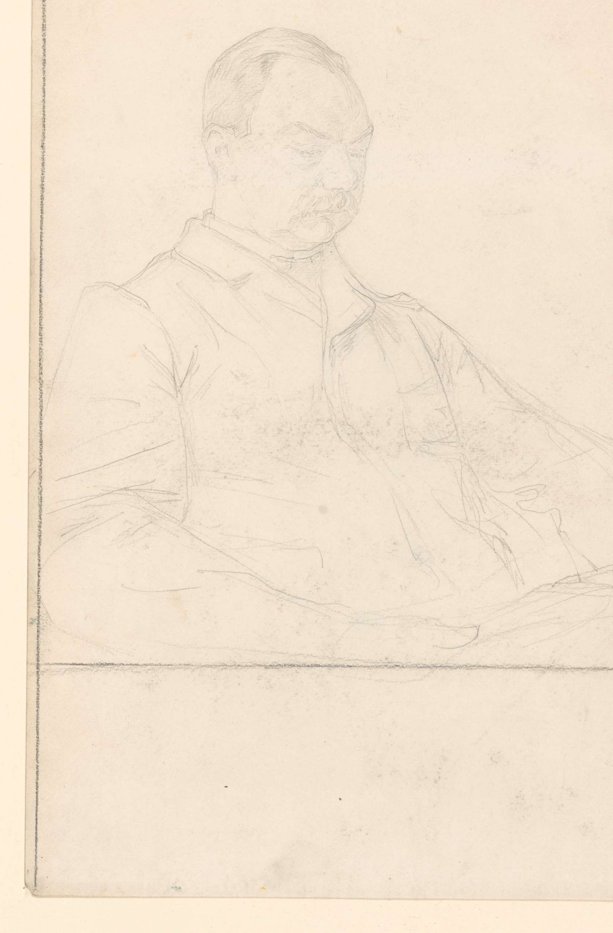 Portrait of a seated reading gentleman, Jan Veth, 1874 - 1925