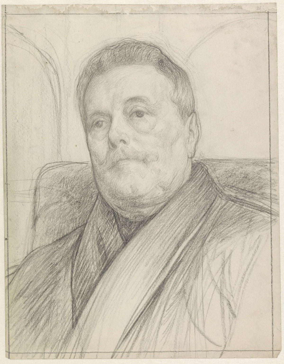 Portrait of a gentleman, Jan Veth, 1874 - 1925