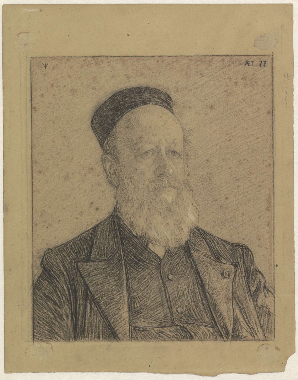 Portrait of Pieter Johannes Veth, aged 77 years, Jan Veth, 1874 - 1925