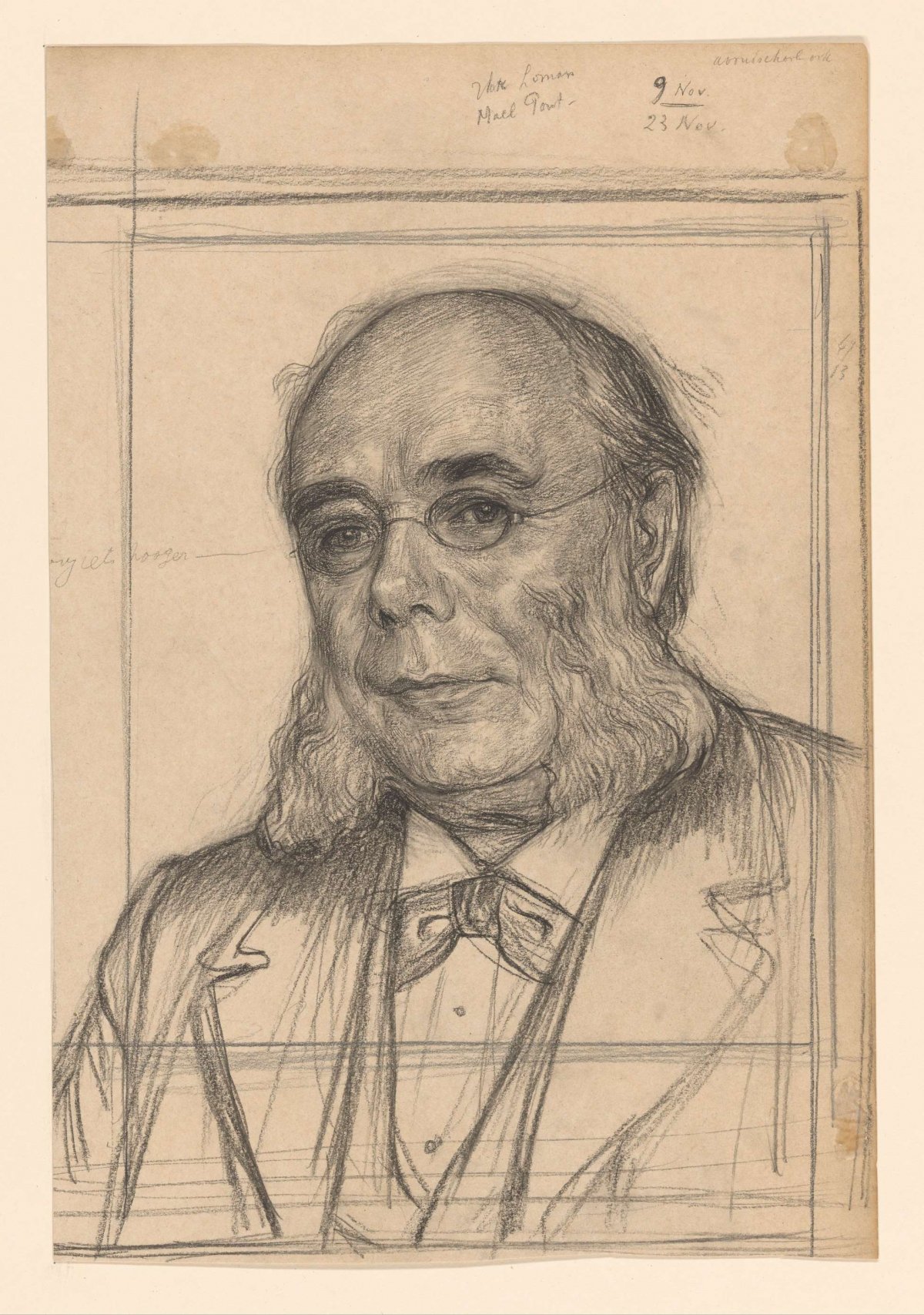 Portrait of Dr. H. Pierson, Jan Veth, 1874 - 1925