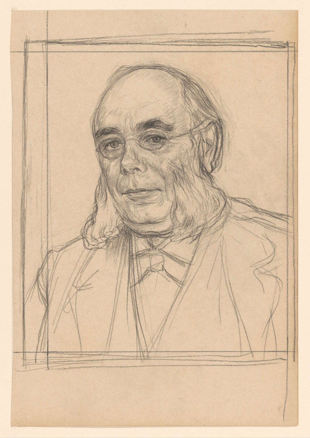 Portrait of Dr. H. Pierson, Jan Veth, 1874 - 1925