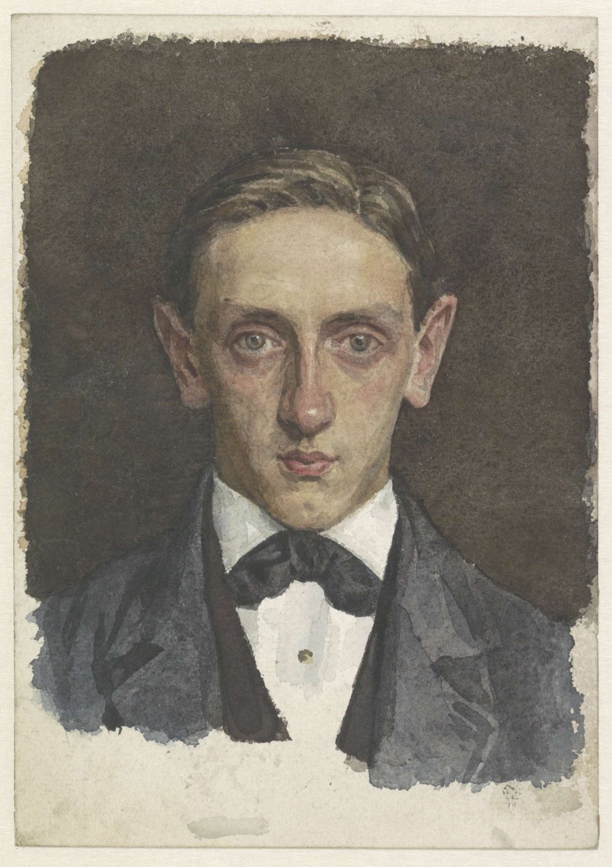 Portrait of a young man, Jan Veth, 1874 - 1925