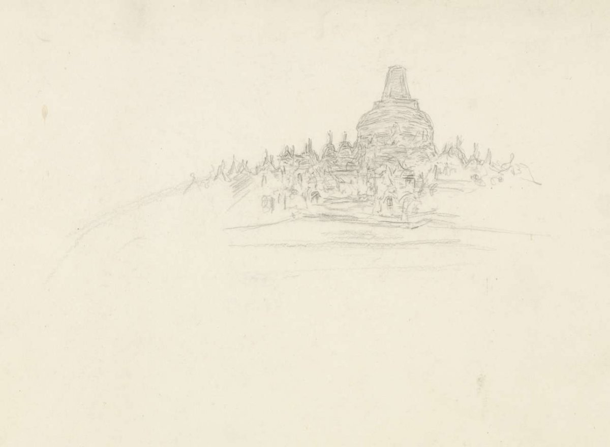 Top floor of the Borobúdur, Jan Veth, 1921 - 1922