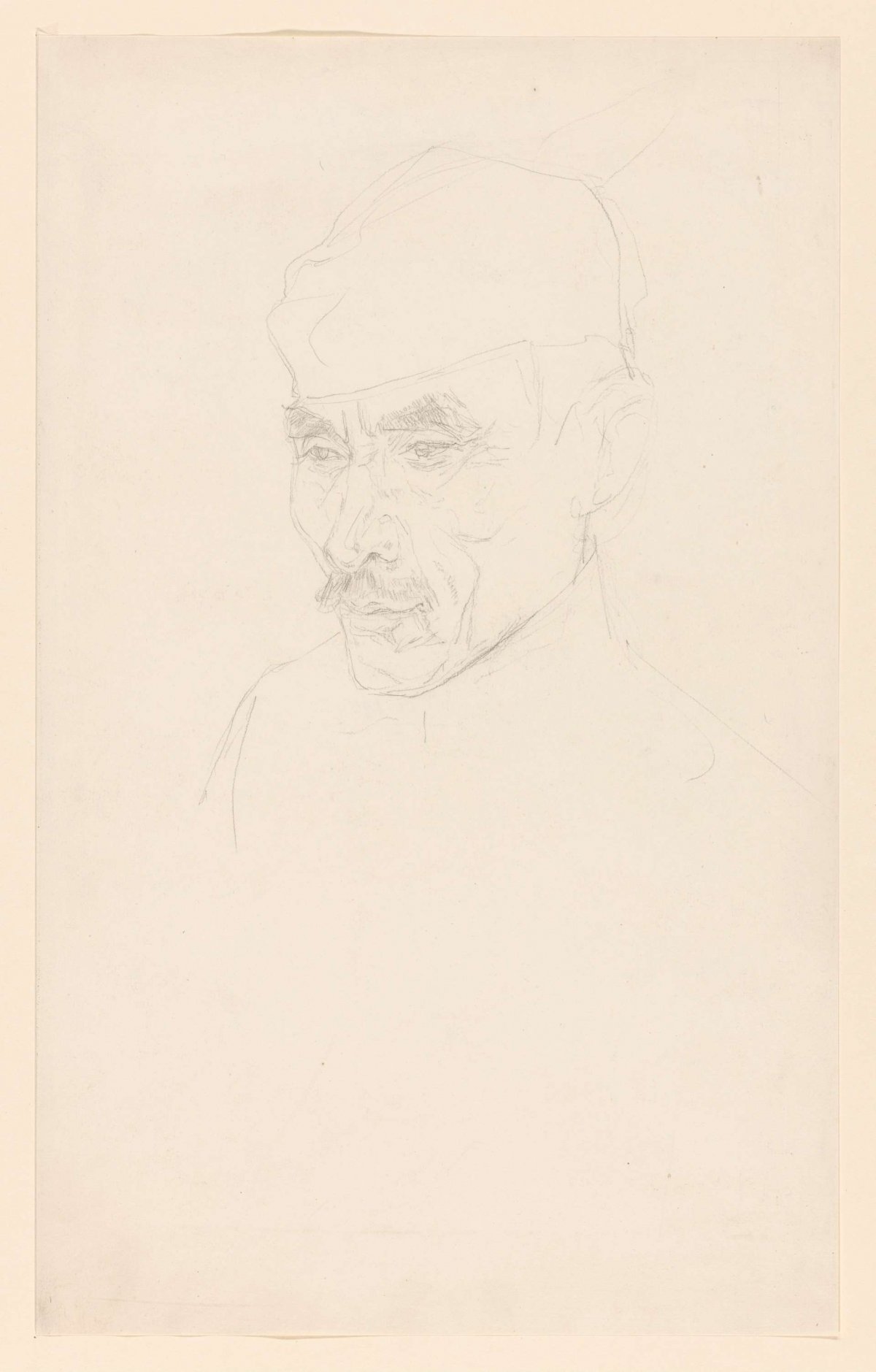 Portrait of a Javanese (sketch), Jan Veth, 1874 - 1925