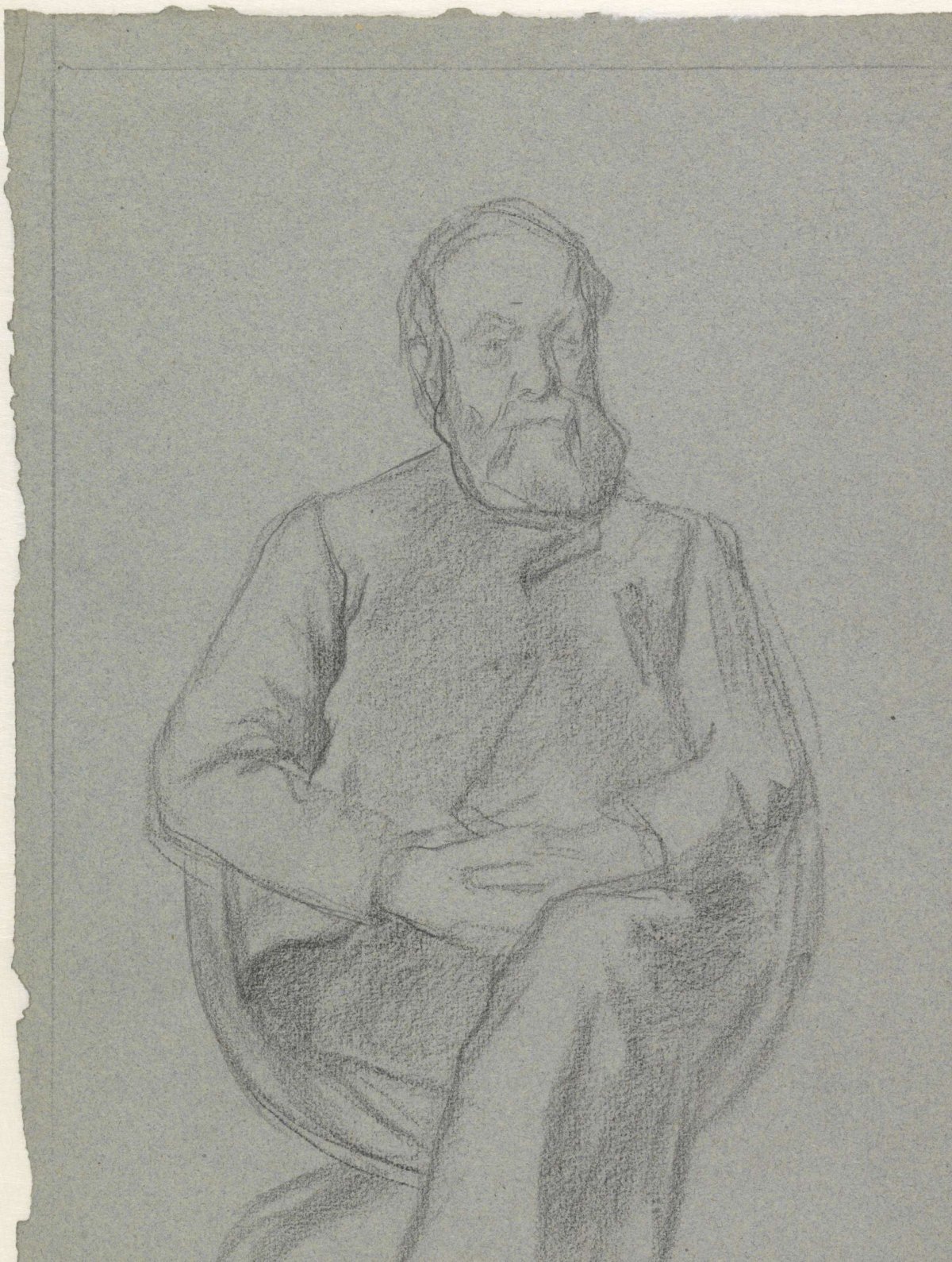 Portrait of a seated man, Jan Veth, 1874 - 1925