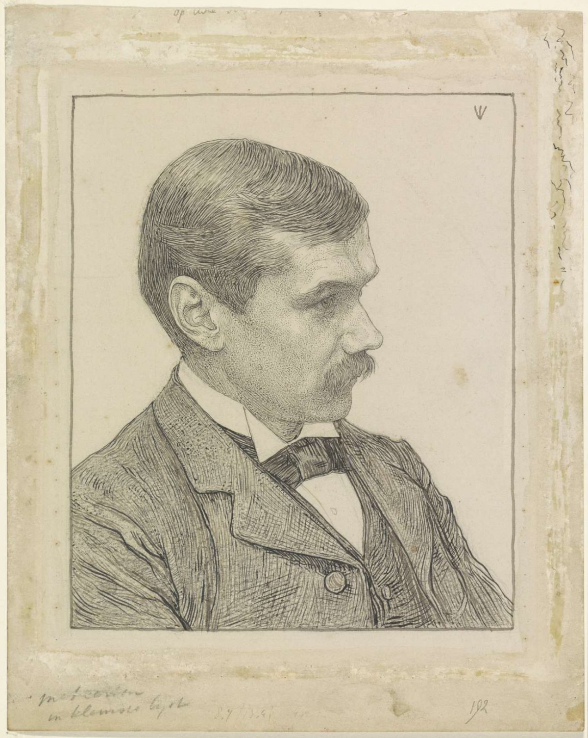 Portrait of the writer Frederik Willem van Eeden, Jan Veth, 1874 - 1925