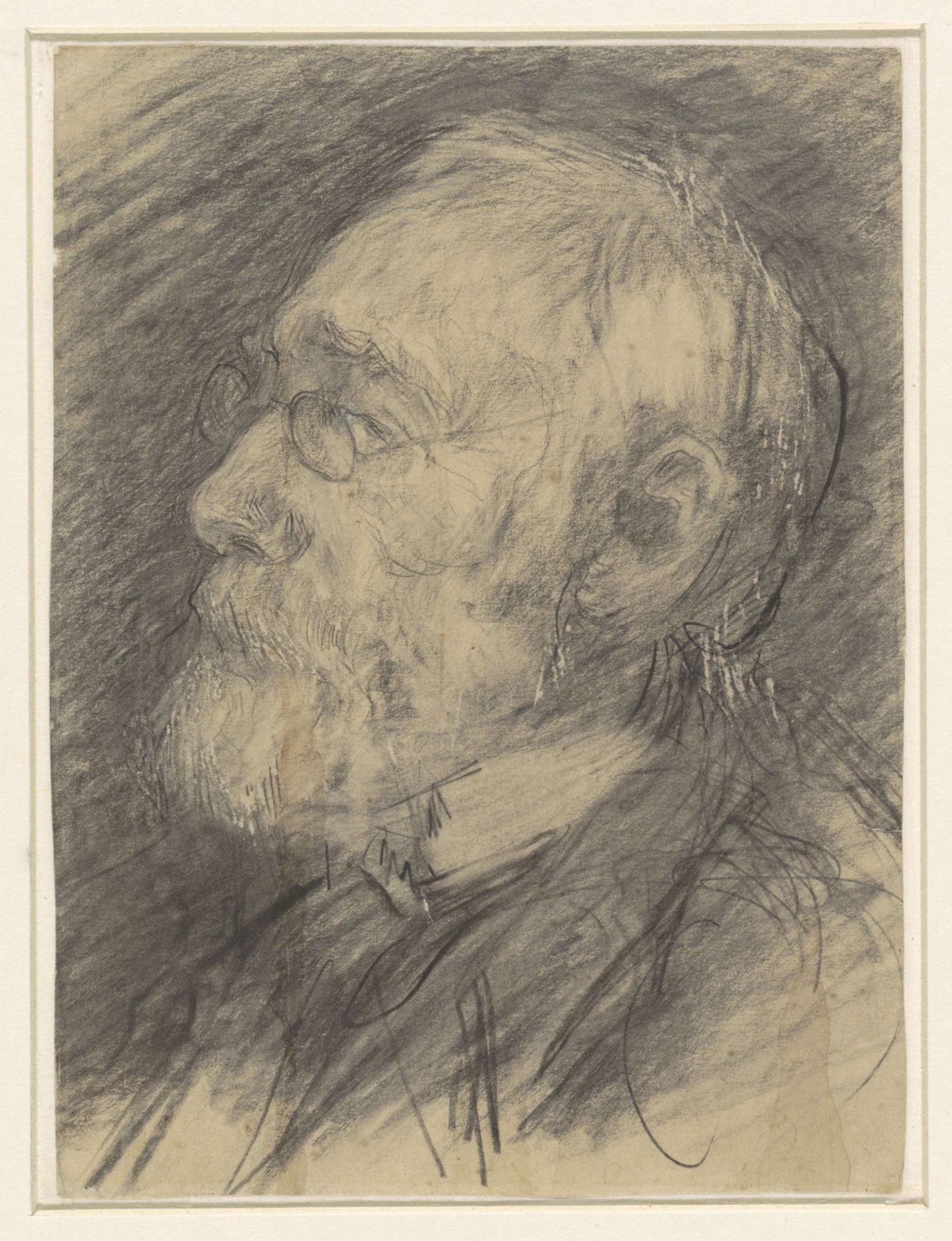 Portrait of Joseph Israel, Jan Veth, c. 1884 - c. 1911
