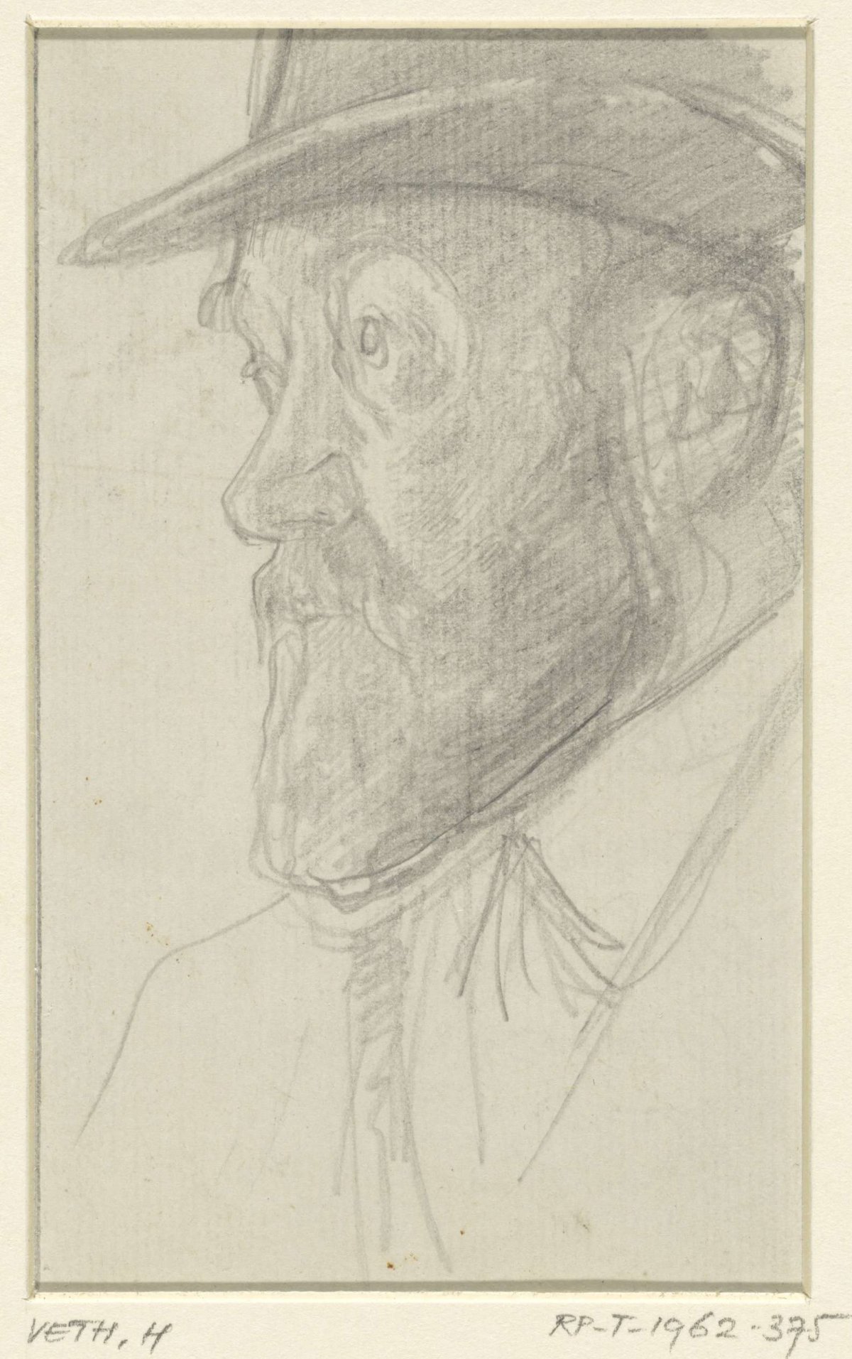 Portrait of sculptor Lambertus Zijl, Jan Veth, 1874 - 1925